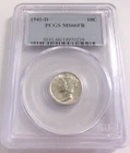 1941 D Mercury Silver Dime PCGS MS 66 FB