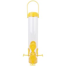 Perky-Pet 481F Yellow 6 Ports Finch 1.5 lbs. Capacity Plastic Tube Bird Feeder