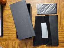 CHRISTIAN DIOR Sunglasses Eyeglasses BLACK LEATHER MAGNETIC HARD CASE CLOTH CARD