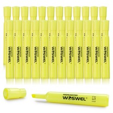 Highlighters Bulk, 24 Pack Tank Style Highlighters Set, Fluorescent Yellow, C...