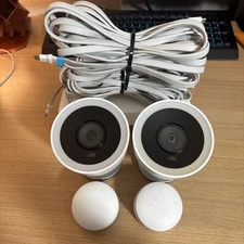Nest Cam IQ Outdoor NC4200US Security Camera 2 Pack Smart Wi-Fi Google WORKS