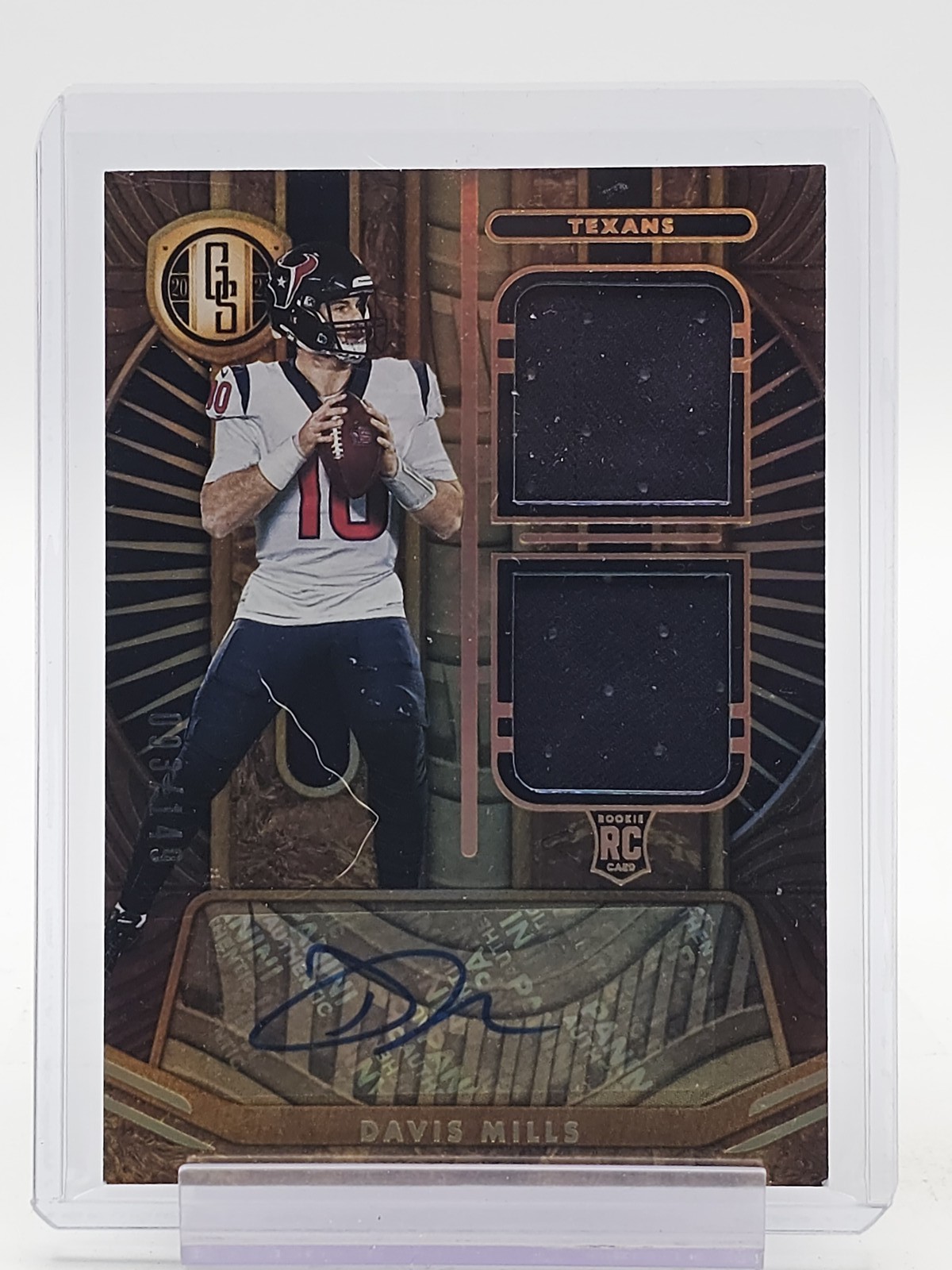 Davis Mills Panini Gold Standard #265 Rookie Jersey Autographs Double