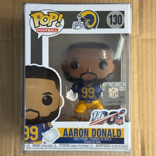 Funko Pop! Aaron Donald #130 Los Angeles Rams, Home Jersey, Football, NFL