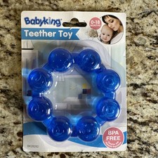 BabyKing Blue Teether Toy 0-18 Months BPA FREE BK28282