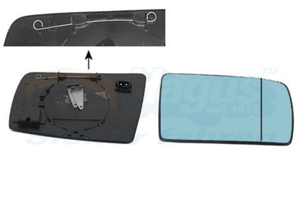 VAN Wezel Spiegelglas AußEnspiegel Hagus 3031834 FüR Mercedes Klasse Blau GetöNt-image