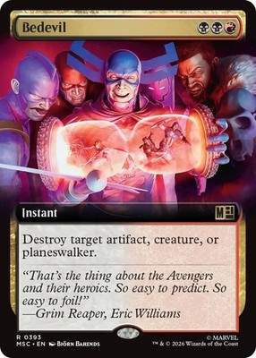 x1 Bedevil - Extended Art R MTG Commander: Marvel Super Heroes M/NM, English
