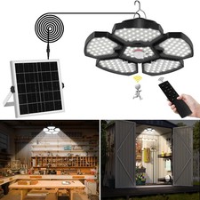Solar Shed Light Indoor Outdoor, 1200LM 156LED Motion Sensor Pendant Light wi...