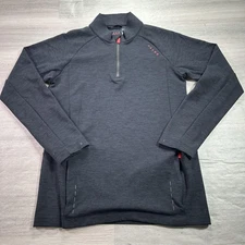 Falke Pullover Mens Small Gray Ergonomic Sport System Half Zip Performance