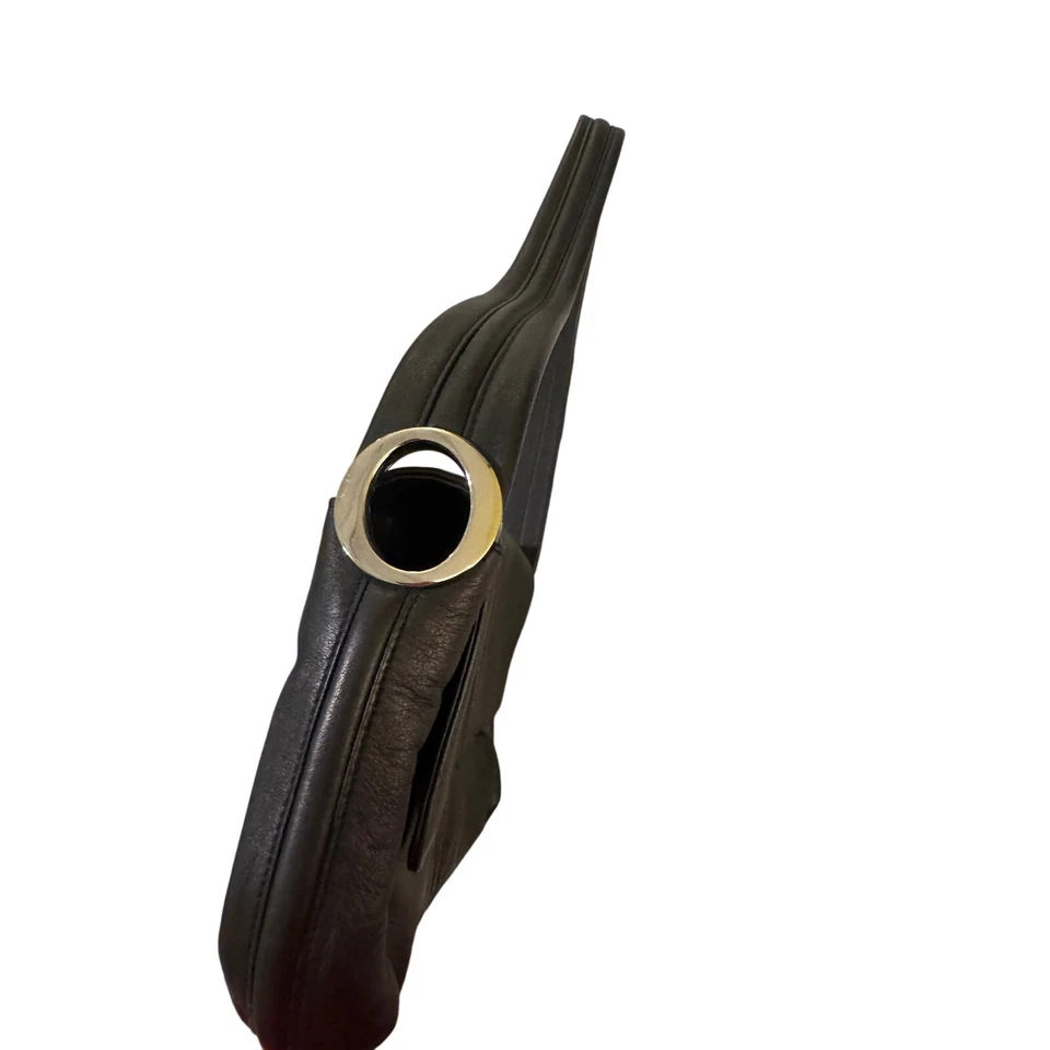 Oroton Sydney Small Leather Clutch in Black - Image 3 of 4