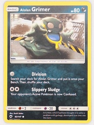 Alolan Grimer 83/147 Pokemon - Sun & Moon Burning Shadows MP