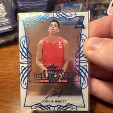 Leaf 2021-22 Memories Trinity Clear Joshua Minott Rookie Auto Platinum /99 CA-J…