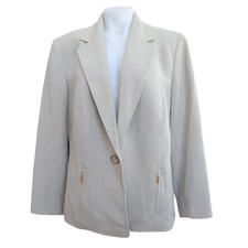 Kasper Women Khaki Long Sleeves Formal Casual Blazer Size L