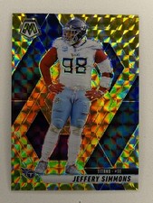 2025 Mosaic Jeffery Simmons #81 Reactive Yellow Mosaic Prizm 