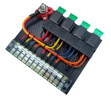 Race Car Fuse/ Relay Panel Block 4 Way Custom Universal LS Swap LSX Drag Harness
