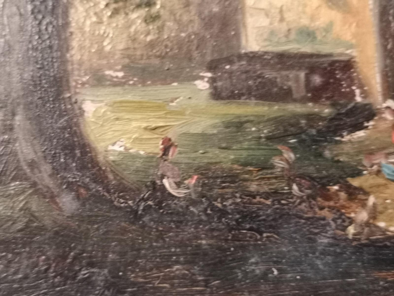 painting on panel (country scene) 