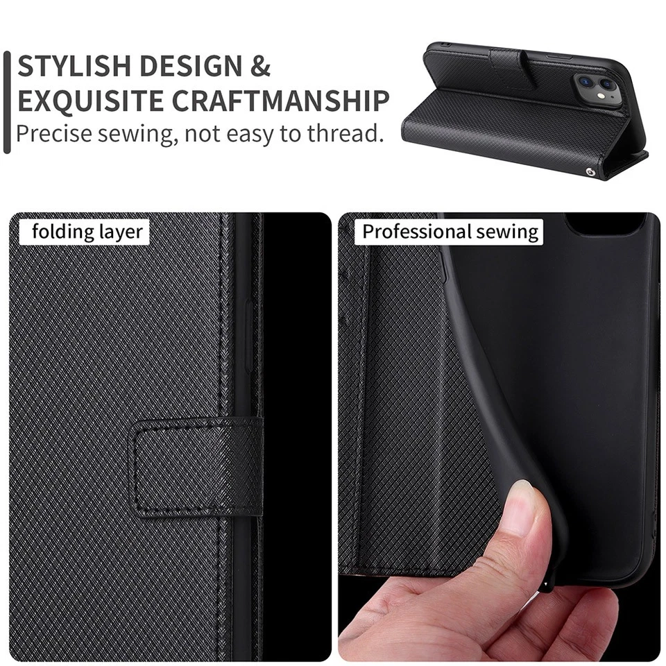 For For OnePlus 15, Luxury Flip Leather Anti-slip Full Cover Wallet Phone Case - Image 3 of 4