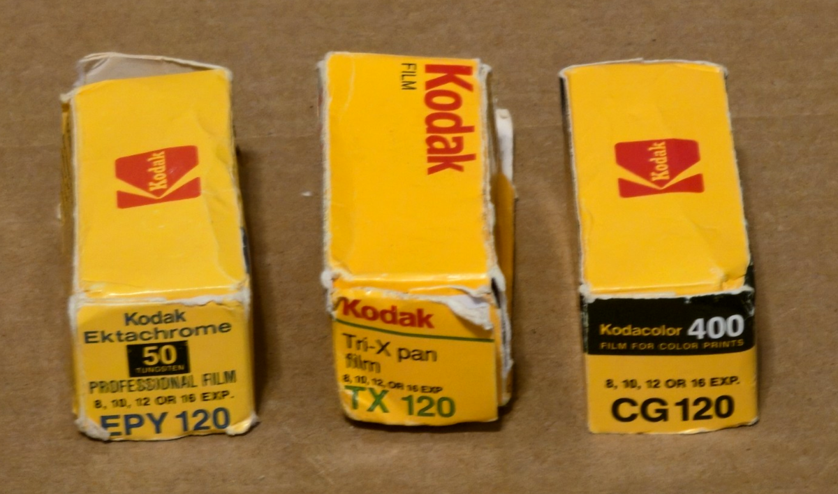 Lot of 3) Kodak 120 Roll Film, Tri-X Pan, Ektachrome 50, Kodacolor