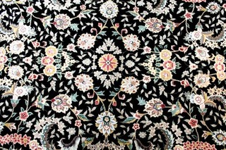 9X12 BREATHTAKING MASTERPIECE 400KPSI 50RAJ HAND KNOTTED SILK & WOOL TABRIZZ RUG