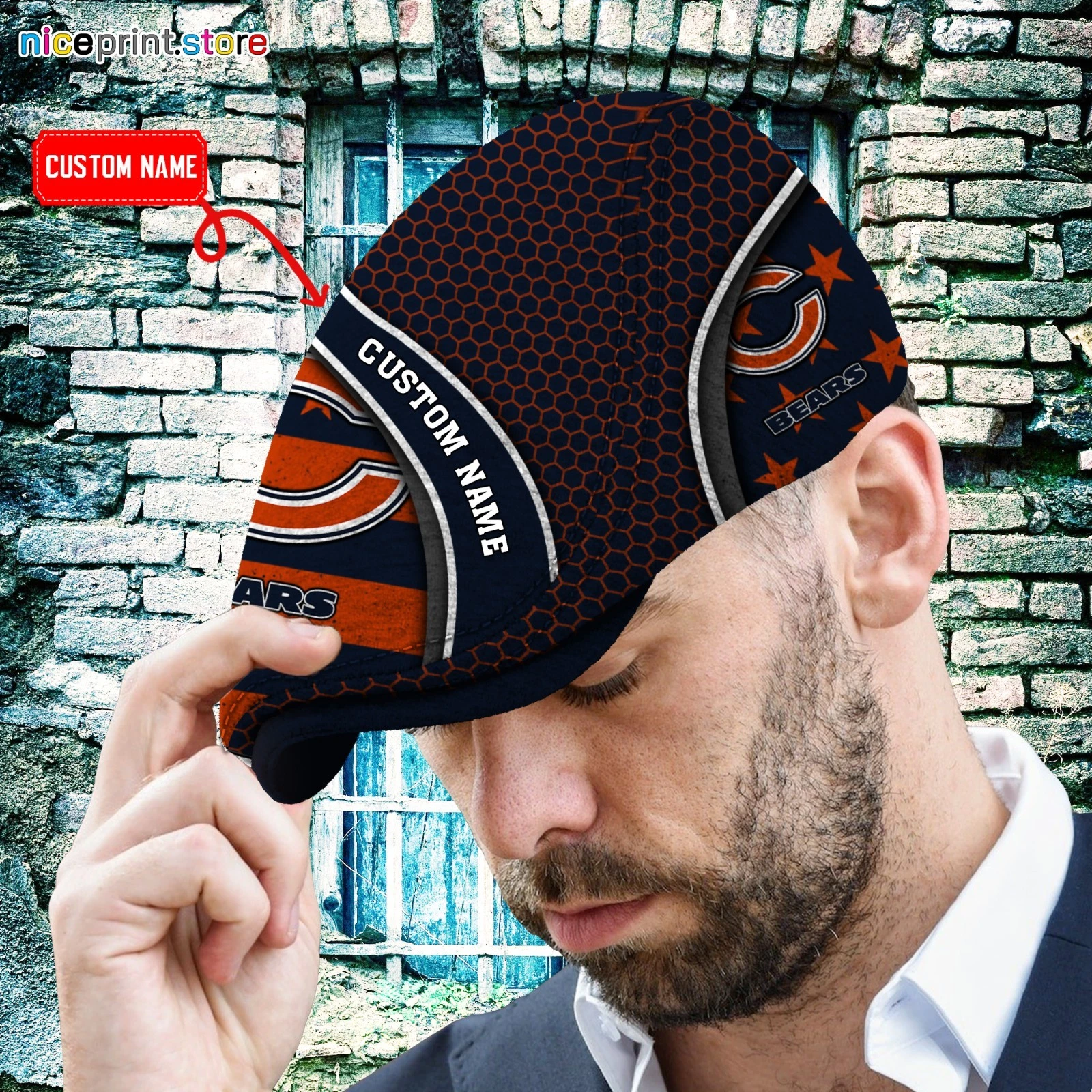 Chicago Team Bears Jeff Cap football Jeff Cap Driving Cap Golf Cap For Men