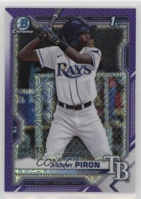 2021 Bowman Chrome Prospects Mega Box Purple Mojo Refractor Jhonny Piron 1g5d
