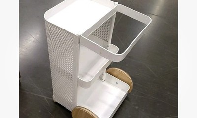 IKEA DAJLIEN White Metal Utility Garden Tea Cart Trolly NEW