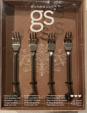 Gourmet Settings Treble Clef 4 Cocktail Forks New 18/10 Stainless GS Charcuterie