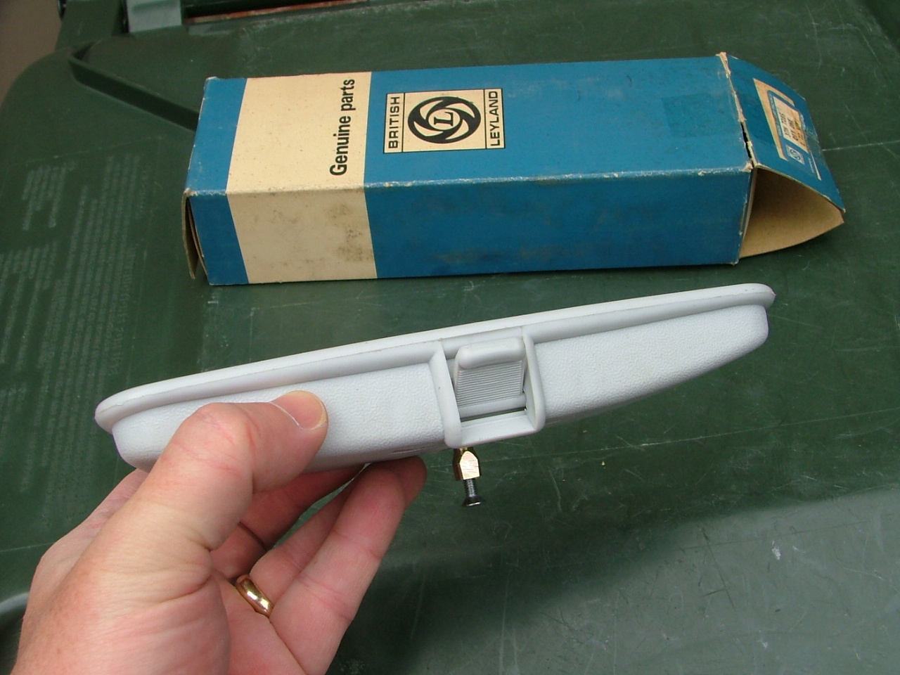 Vintage 1960’s- 1970’s Triumph, MG rear view day/night mirror, NOS!  37H 7285