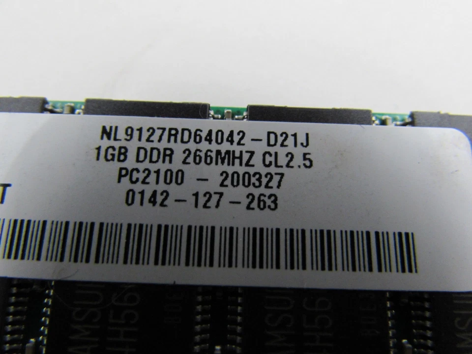 Netlist NL9127RD64042 16GB 16 x 1GB PC2100R DDR1 266 ECC RDIMM Server Memory Kit - Image 4 of 4