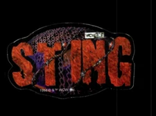 STING  Vintage WCW NWO Wrestling Prism Vending Machine Sticker 1998 Prismatic