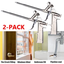 2Pcs Pro PU Foam Gun NIB Expanding Spray Applicator New&Improved Adapter Basket