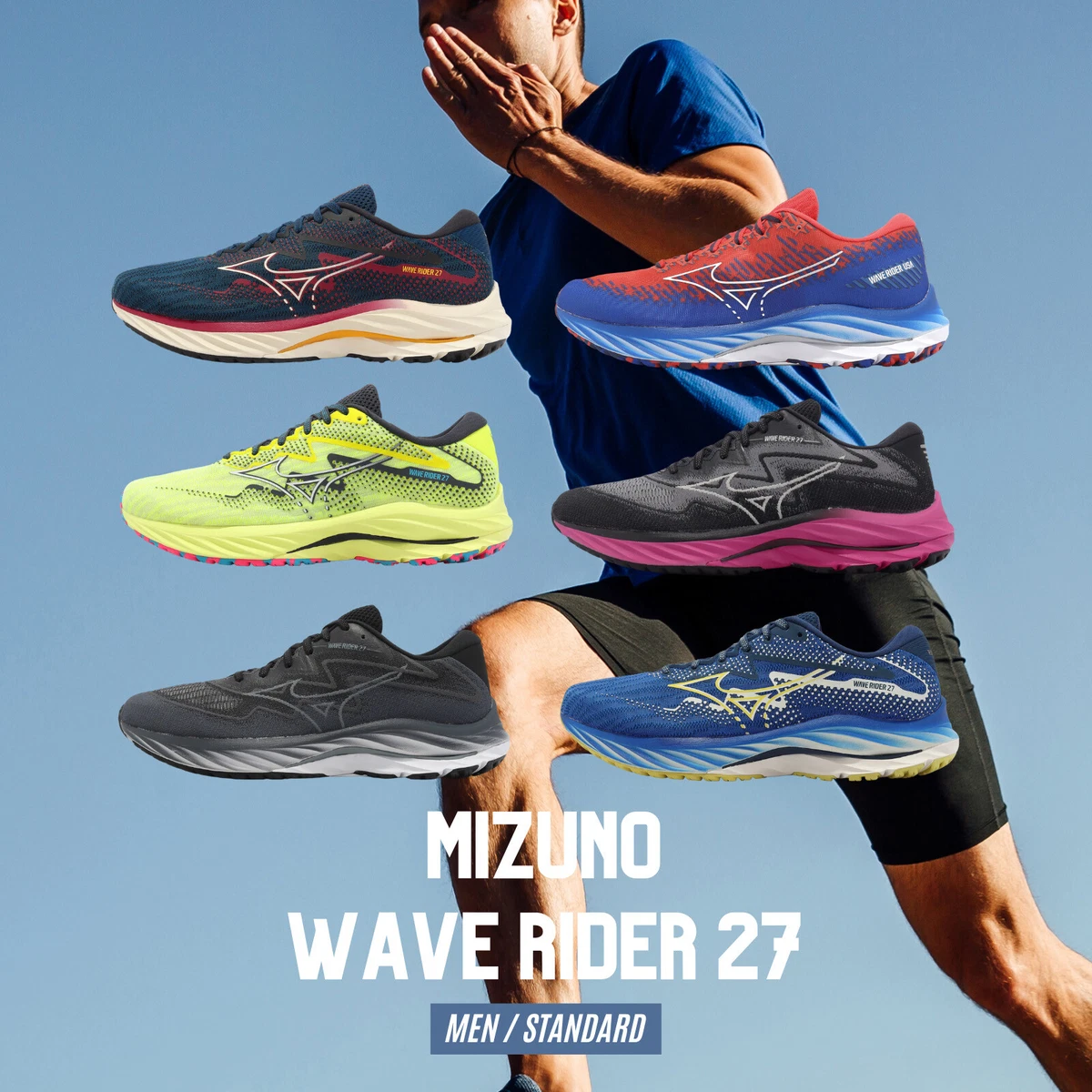 Mizuno Wave Rider 27 / SSW Men Cushioning Road Running City Run Shoes Pick 1