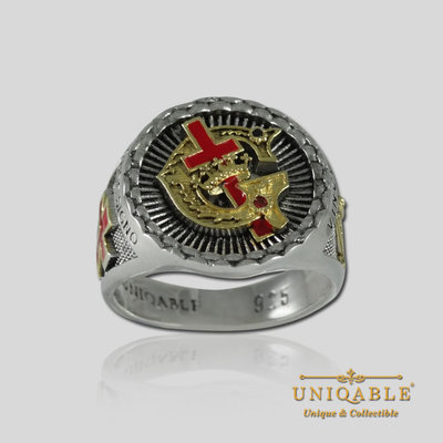 Knights Templar Masonic Ring, Sterling Silver Masonic Ring, Customized