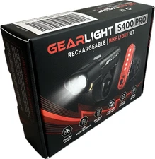 GearLight S400 Pro Rechargeable Bike Light Set Headlight & Taillight (New)
