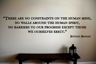 Ronald Reagan Inspirational Classroom School Quote Vinyl Sticker Decal (a)
