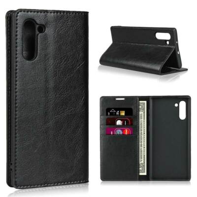Handy Hülle für Samsung Galaxy Note Schutz Tasche Flip Case Book Wallet Schwarz