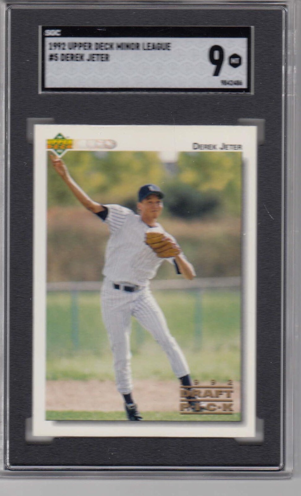 1992 Upper Deck Minor League #5 Derek Jeter SGC 9 ~ Mint ~ Freshly Graded