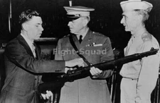 WW2 Picture Photo John Garand displayed M1 Garand rifles to US Army general 2334