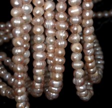 8X6MM GOLDEN NATURAL PEARL GEMSTONE GRADE A POTATO LOOSE BEADS 7inch