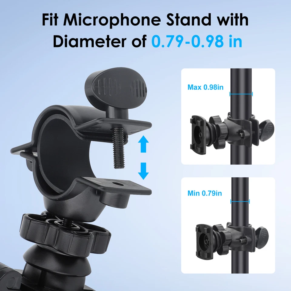 Music Microphone Stand Holder Mount for 7-11" Tablet iPad Air 5 4 3 2 SamsungTab - Image 2 of 4