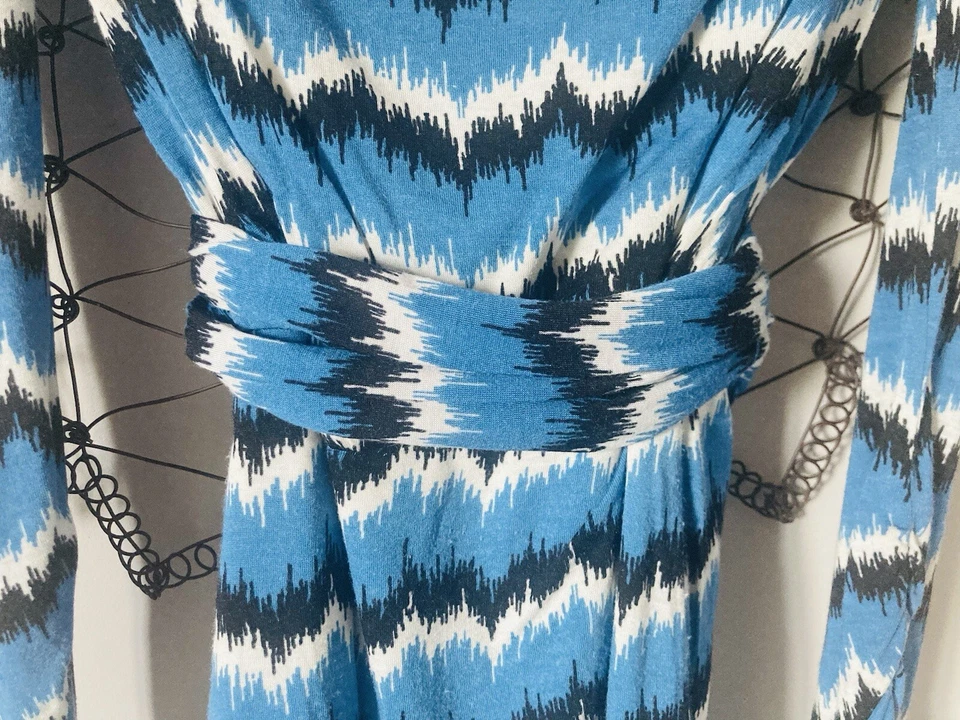 Mini Vestido Alice By Temperley Para Mujer Estilo Envolvente Estampado Azul Reino Unido 8 Foto 3 de 4