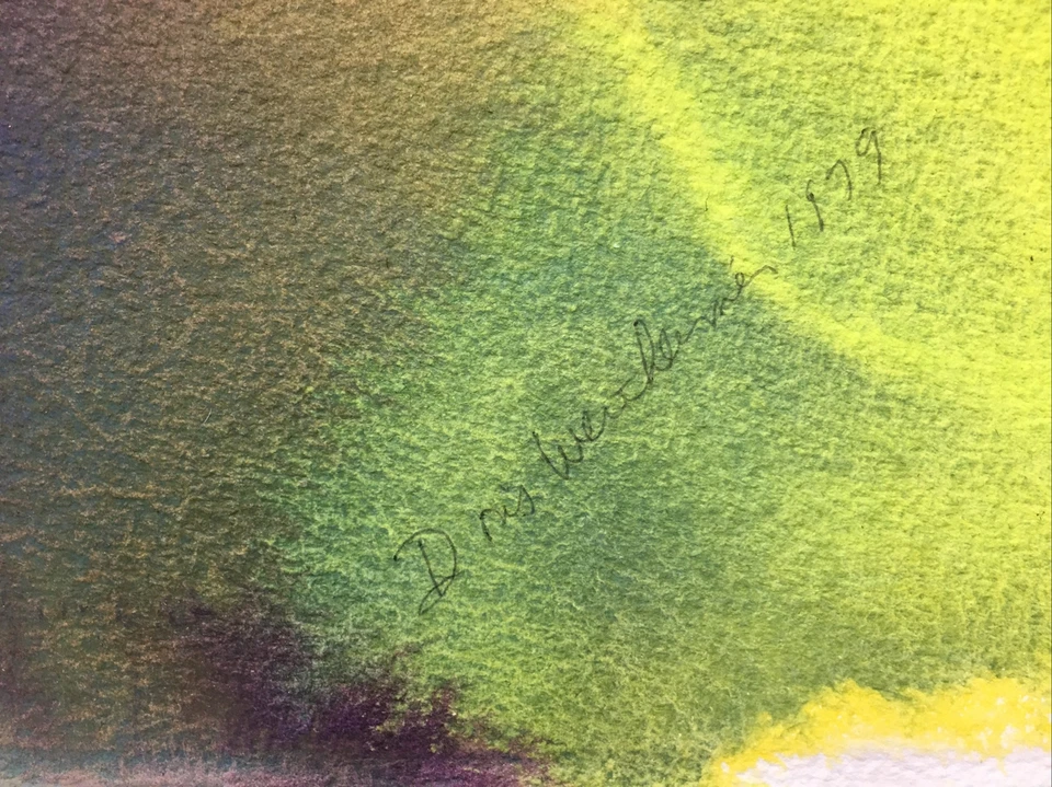 Pintura abstracta original años 70 DORIS WERTHEIMER como Paul Jenkins Foto 2 de 4