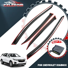 For 2018-2024 Chevy Equinox Tape-on Window Visors Deflectors Sun Rain Guard