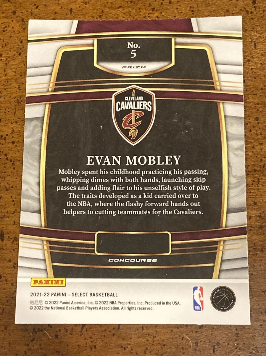2021-22 Panini Select Evan Mobley Orange Flash Prizm Concourse RC