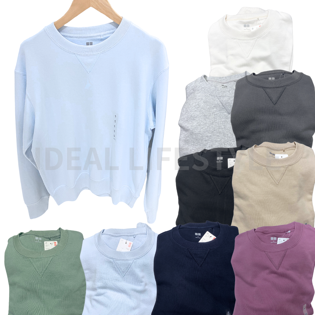 UNIQLO Sweatshirt S-4XL 9Colors Cotton Machine-Washable Men UNIQLO Sweatshirt S-4XL 9Colors Cotton Machine-Washable Men