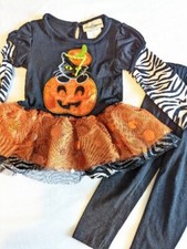 New Halloween Girls Shirt  Tu Tu Pants Set Rare Editions 2T NWT Cat Ruffles