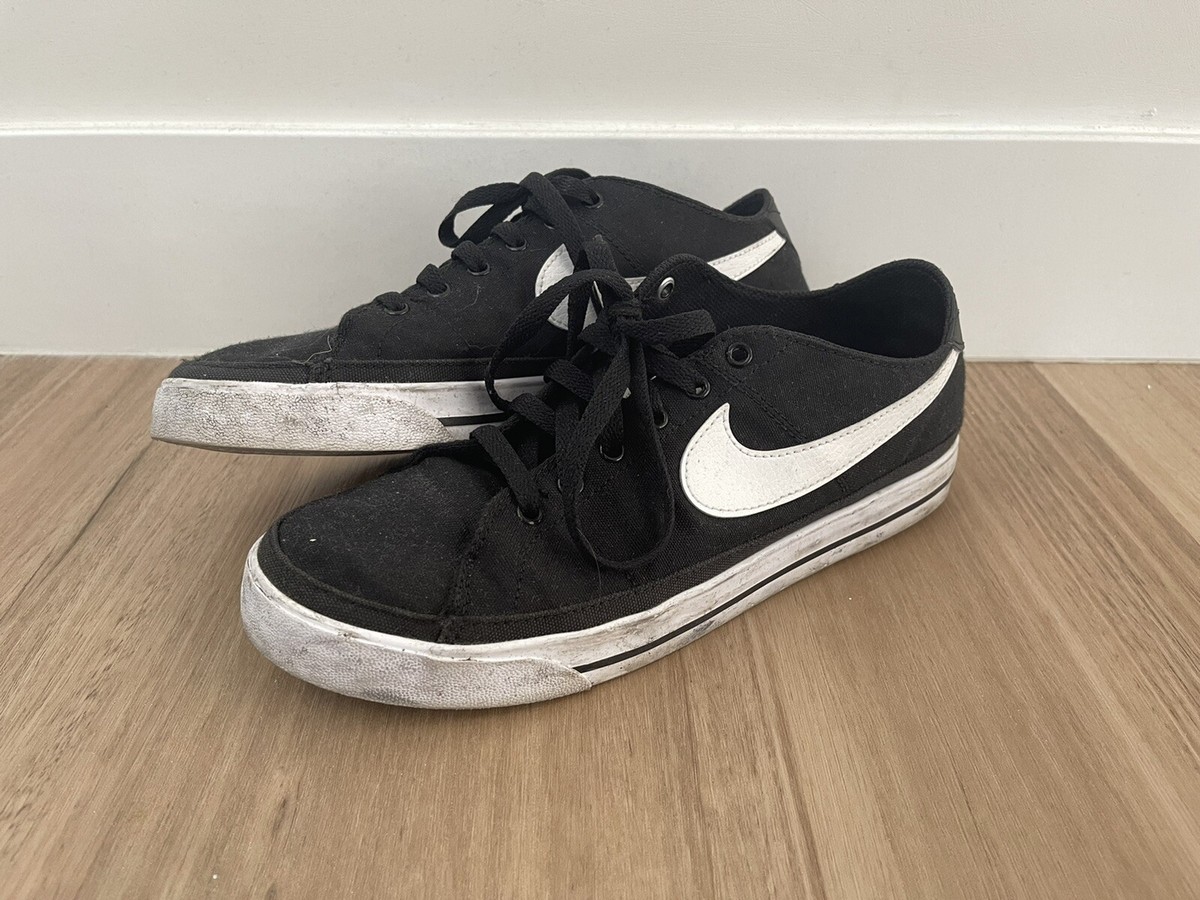 nike court legacy low top black sneaker men size 8.5 | eBay