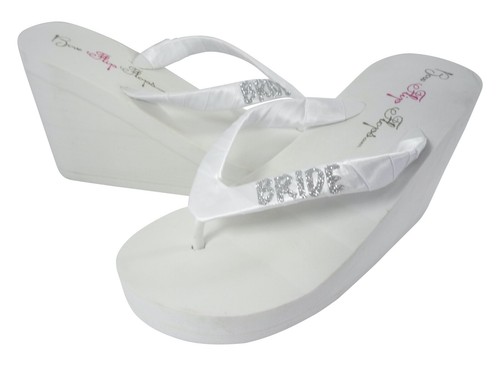 BRIDE High or Medium Wedge Flip Flops 