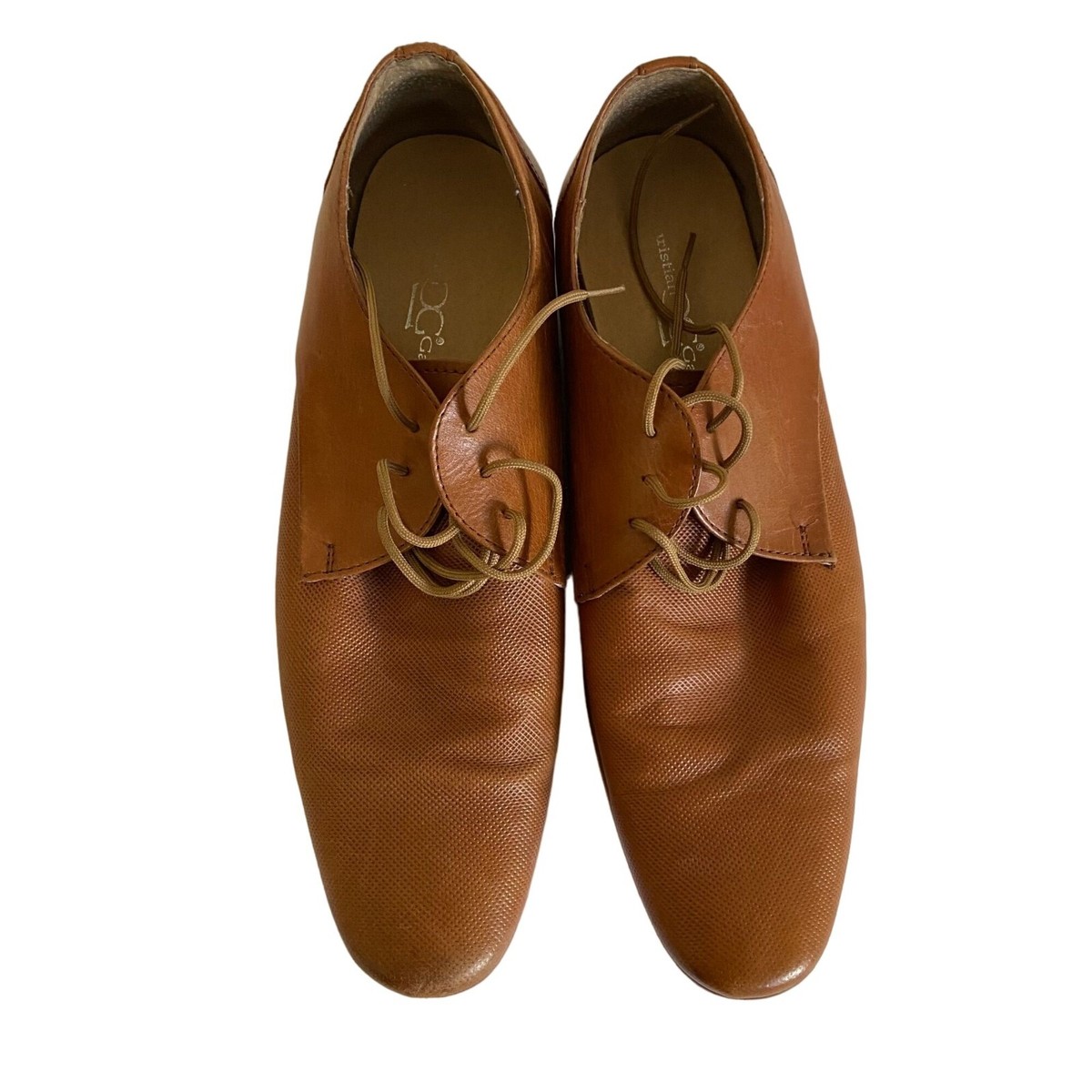 Cristian Gallery Men’s Leather Shoes Sz 9 Christian Gallery Dress Shoes Mens Brown Genuine Leather US  main image 4