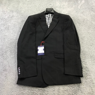 CANTERBURY OF NEW ZEALAND Blazer Mens 38 R Black Suit Jacket