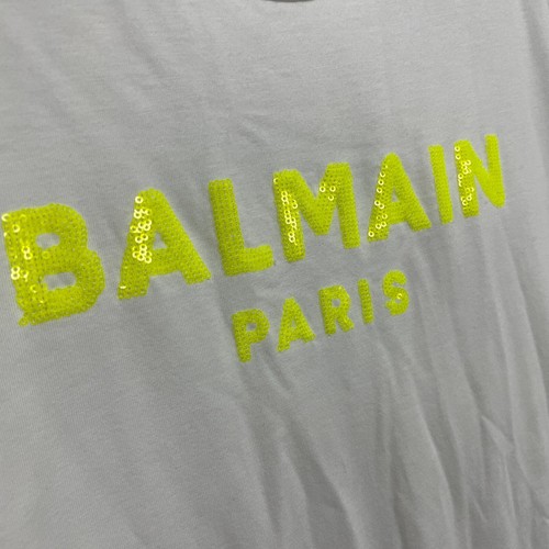 NWT Balmain Sequin Logo Cotton Ruffle Minidress - Girls Size 10A - Picture 7 of 12